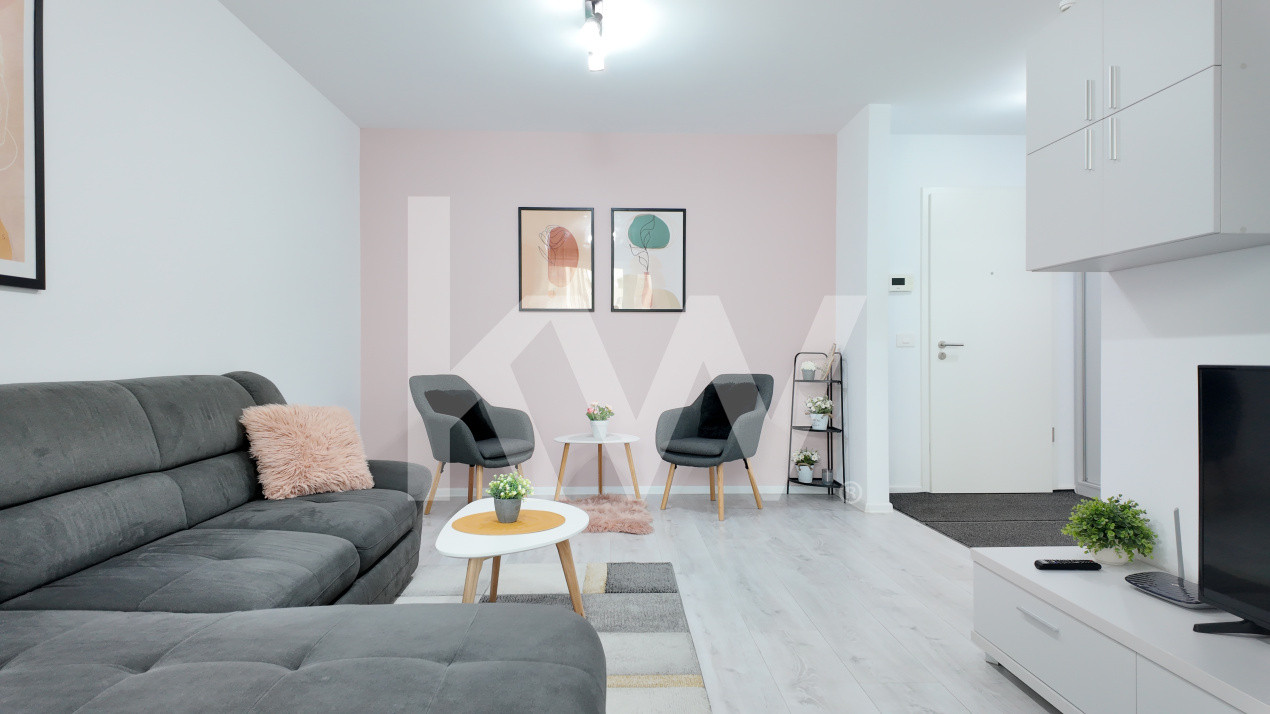  Apartament cu 2 camere, modern și complet mobilat, în zona Tractorul