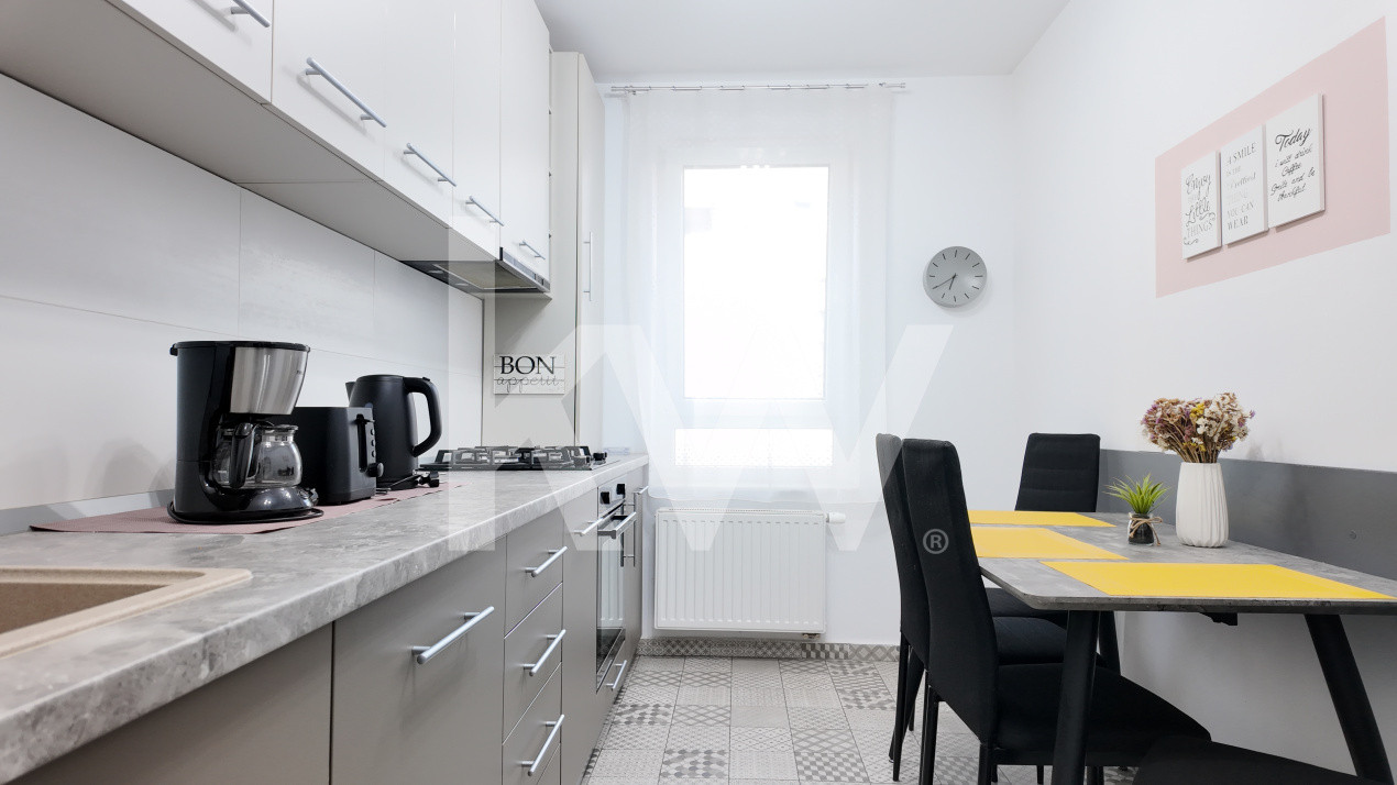  Apartament cu 2 camere, modern și complet mobilat, în zona Tractorul