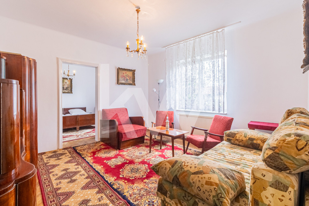 REZERVAT- Apartament la etajul 1, mobilat si utilat, zona pieței din Tractorul
