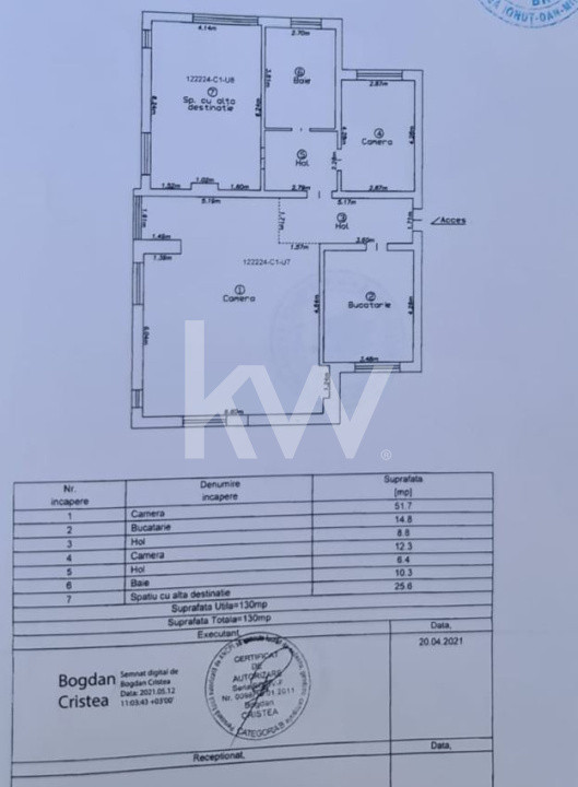 Apartament 3 camere 130 mp utili, gradina proprie – 0% comision