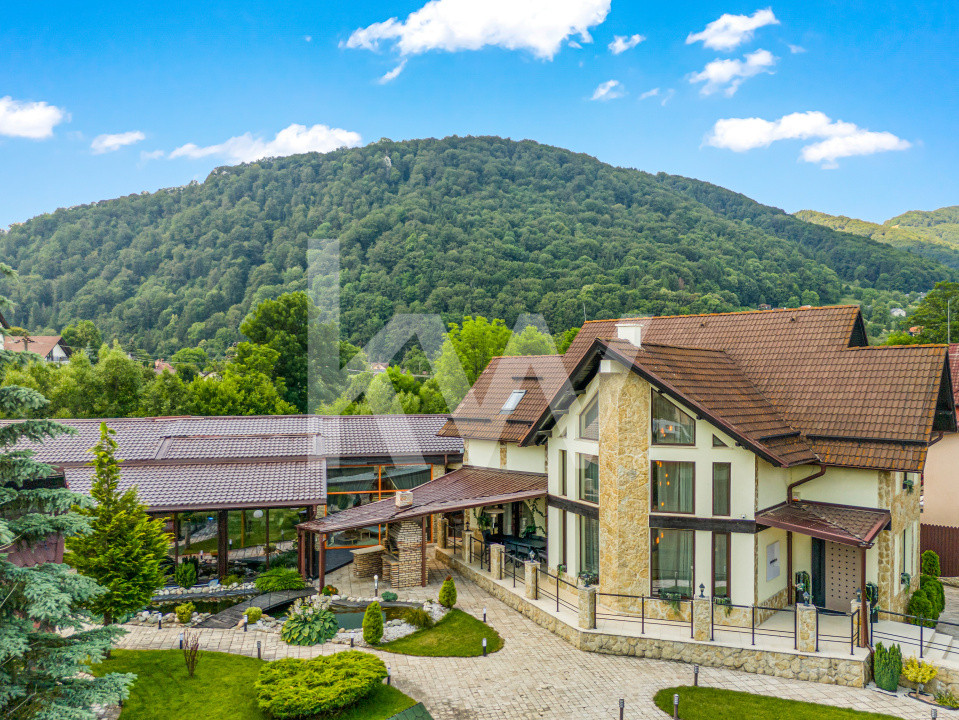 Vilă de lux de vânzare lângă Castelul Bran, piscină, cramă, cinema, COMISION 0%