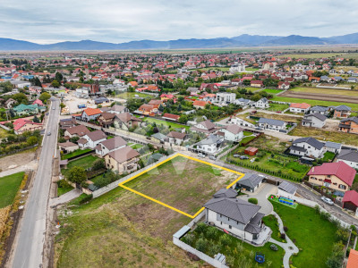 Teren intravilan Hărman, utilități+avize obținute, vedere la Lempes, Comision 0%