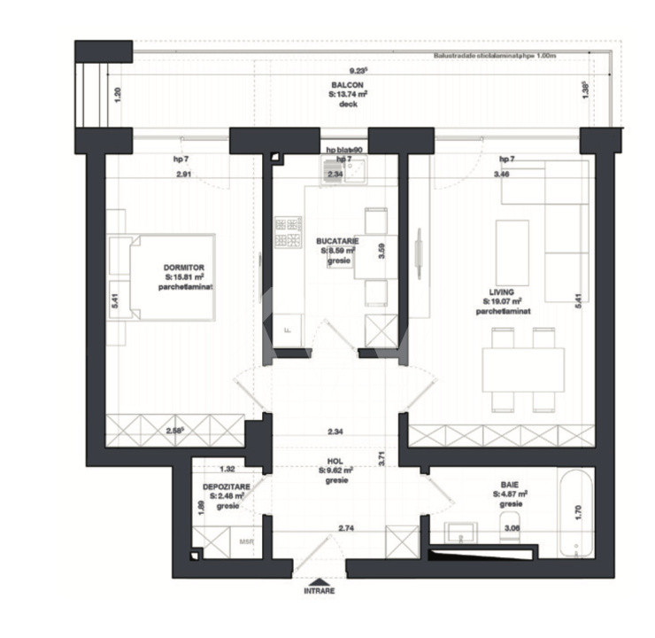 Apartament 2 camere la Kudo Apartments – Lux în Inima Brașovului