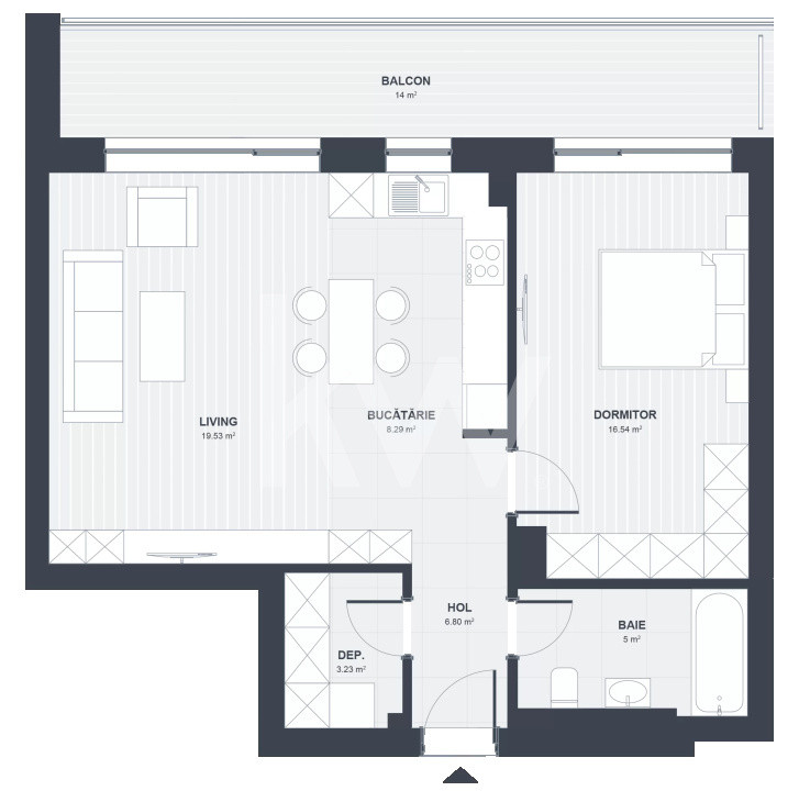 Apartament 2 camere Coresi Avantgarden - Upgraded FINALIZAT