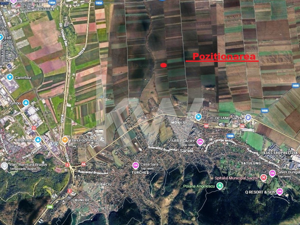 Teren extravilan în Sacele-3500mp, Comision cumparator 0%