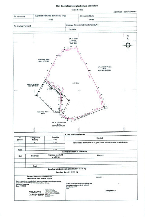 Teren de vanzare Sirnea- Comision 0%