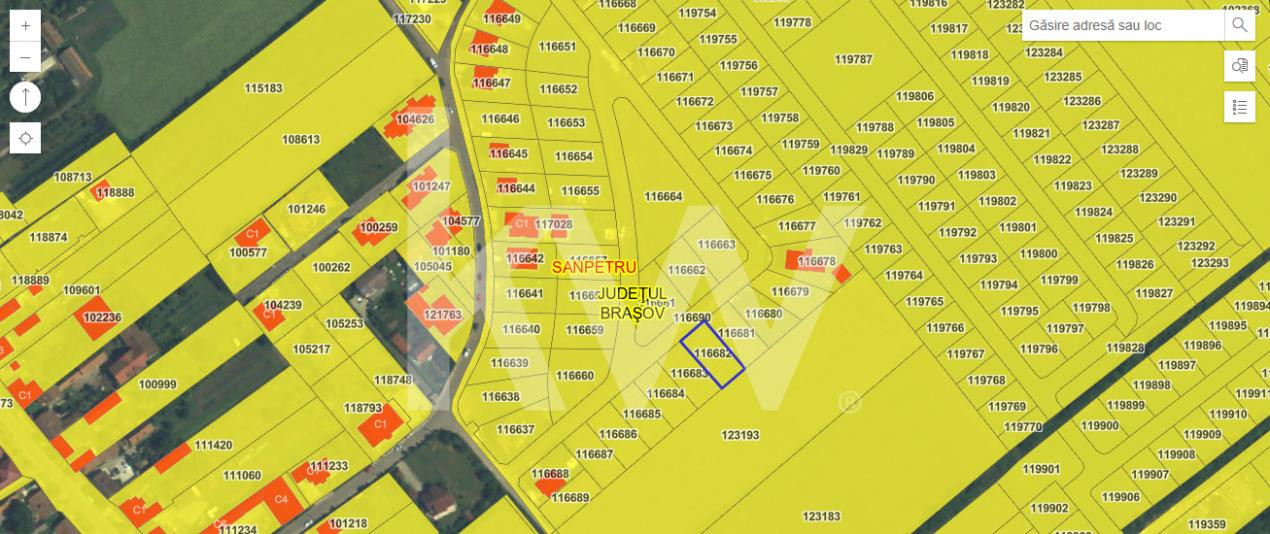 Teren intravilan 585mp Sânpetru, panoramă Lempes si padure, Comision 0%