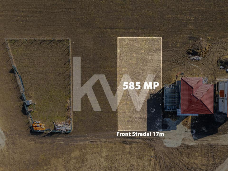 Teren intravilan 585mp Sânpetru, panoramă Lempes si padure, Comision 0%