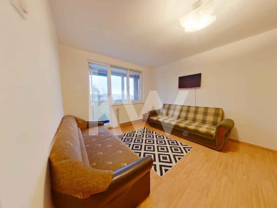 Inchiriere apartament 2 camere, mobilat si utilat + balcon de 11mp - zona Astra