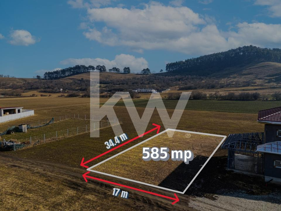 Teren intravilan 585mp Sânpetru, panoramă Lempes si padure, Comision 0%