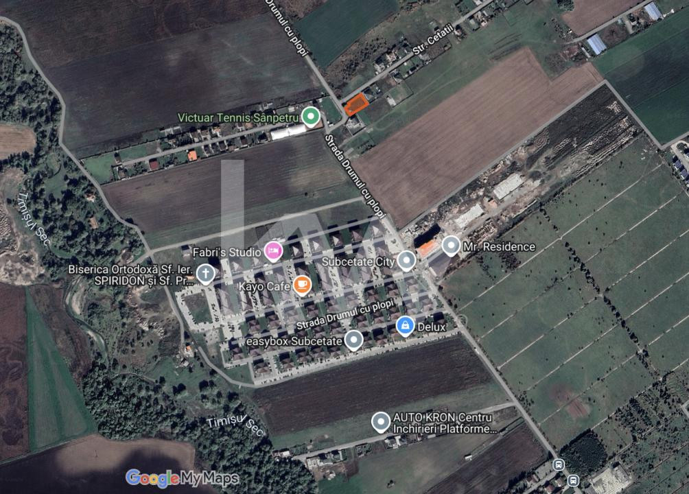 Teren intravilan construibil, utilități complete Str. Cetății - Comision 0