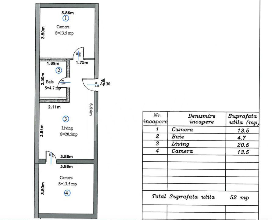 Apartament - 3 camere, bloc nou  Stupini