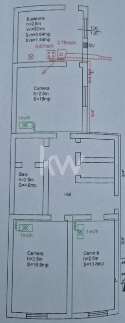 Apartament in vila, 3 camere –  Centrul Vechi - Piata Unirii 