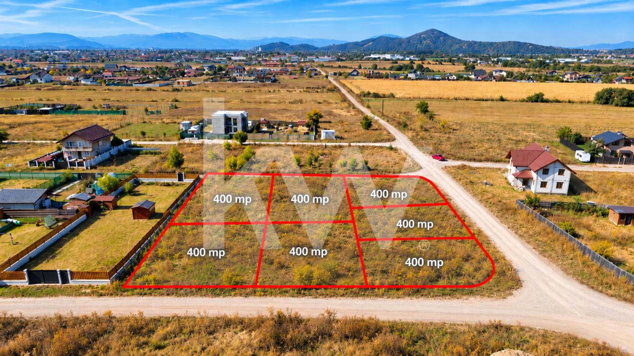 Teren Intravilan,400 mp,Hărman, Utilități aproape, Constructie Case, Comision 0%