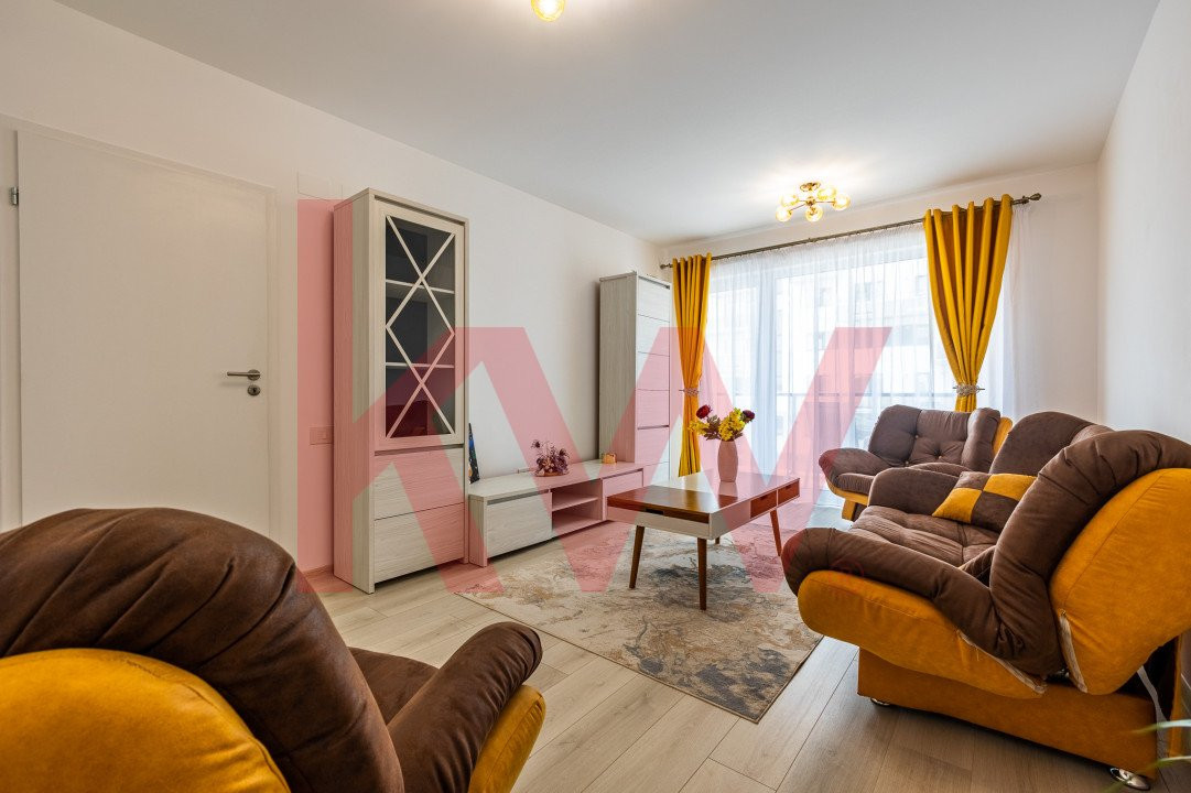 Apartament 2 camere, suprafata generoasa, bloc nou, mobilat, utilat lux