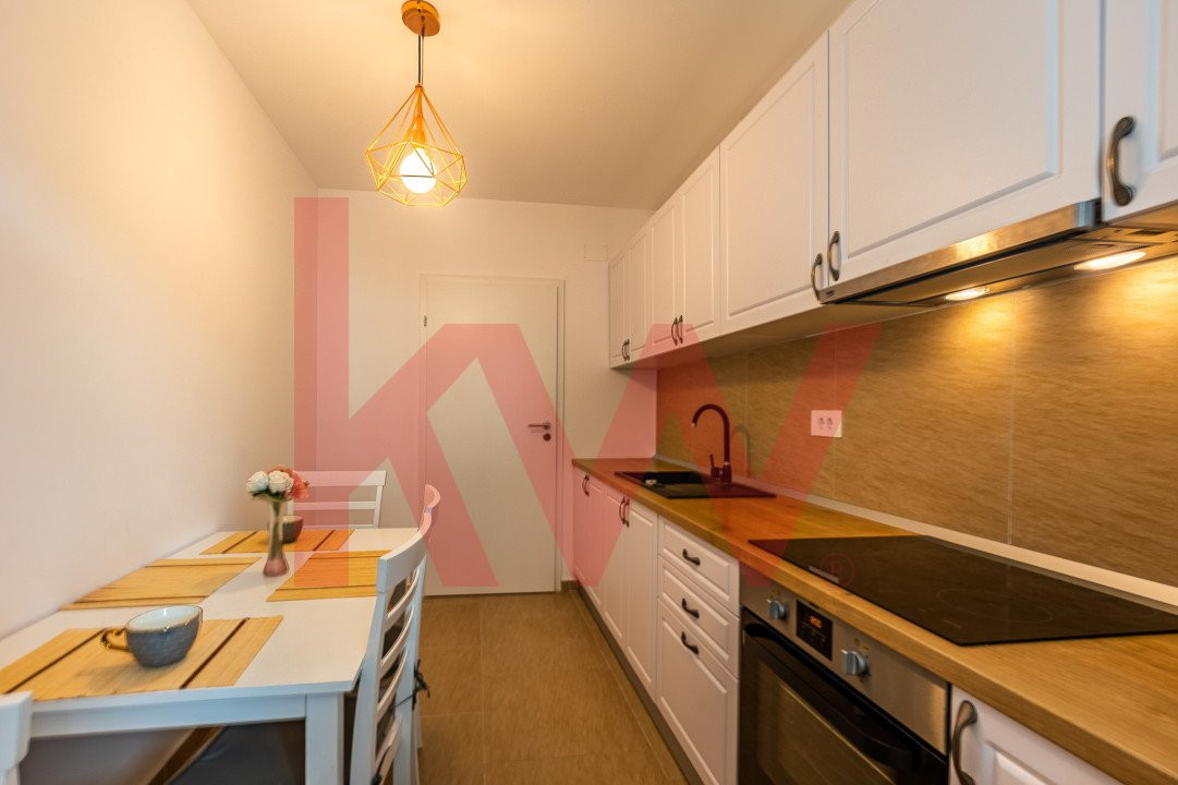 Apartament 2 camere, suprafata generoasa, bloc nou, mobilat, utilat lux
