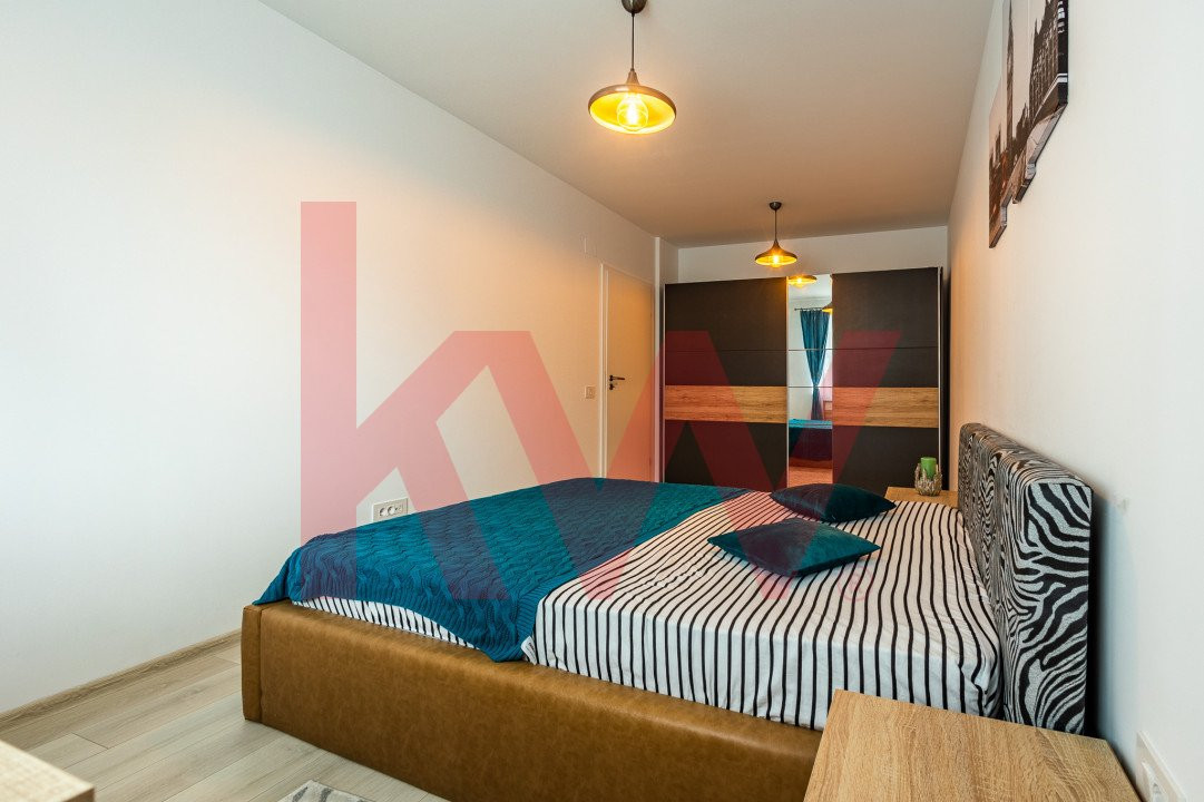 Apartament 2 camere, suprafata generoasa, bloc nou, mobilat, utilat lux
